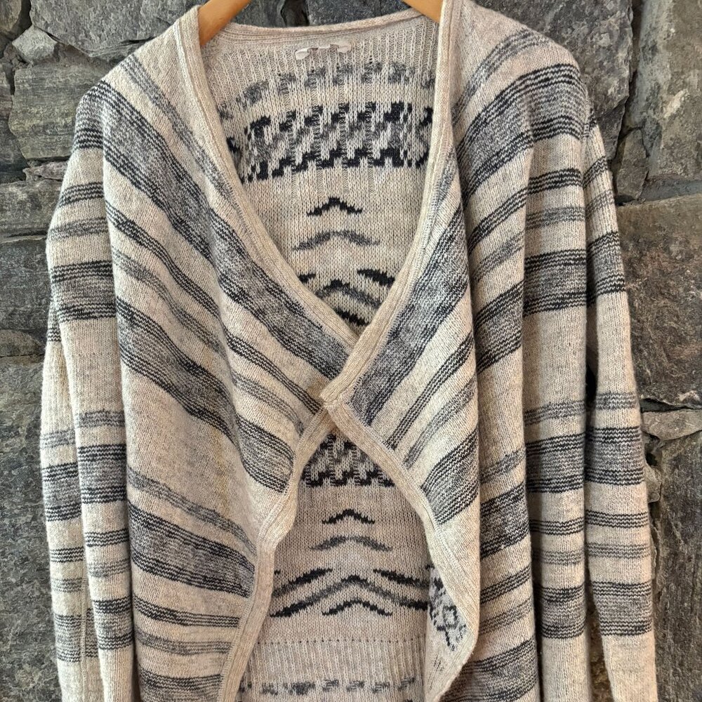 LUCKY BRAND OPEN FRONT CARDIGAN SWEATER; SZ LARGE